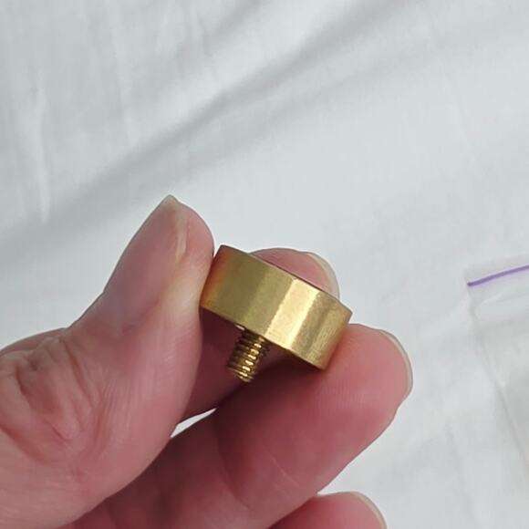 Yamaha Raw Brass Trumpet Custom Finger Buttons W Nuummite stone inlays. KGUBrass - Picture 8 of 8